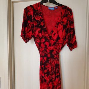 Dress - Red and Black Short Sleeved - SimplyVera